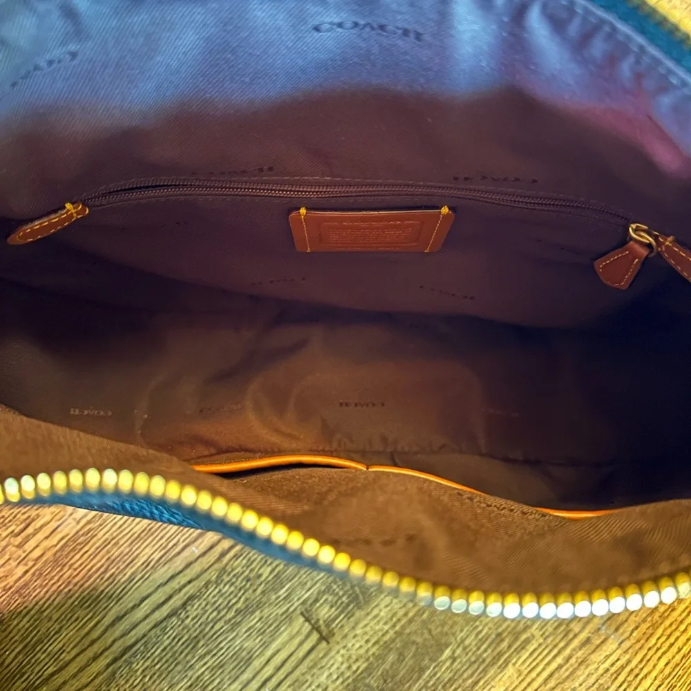 NWOT Coach Black Leather Shoulder Bag with Gold Hardware - Picture 5 of 8